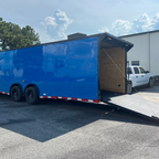 8.5X32TA5 Bright Blue Car Hauler Trailer