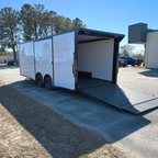 8.5X24TA3 White Car Hauler Trailer