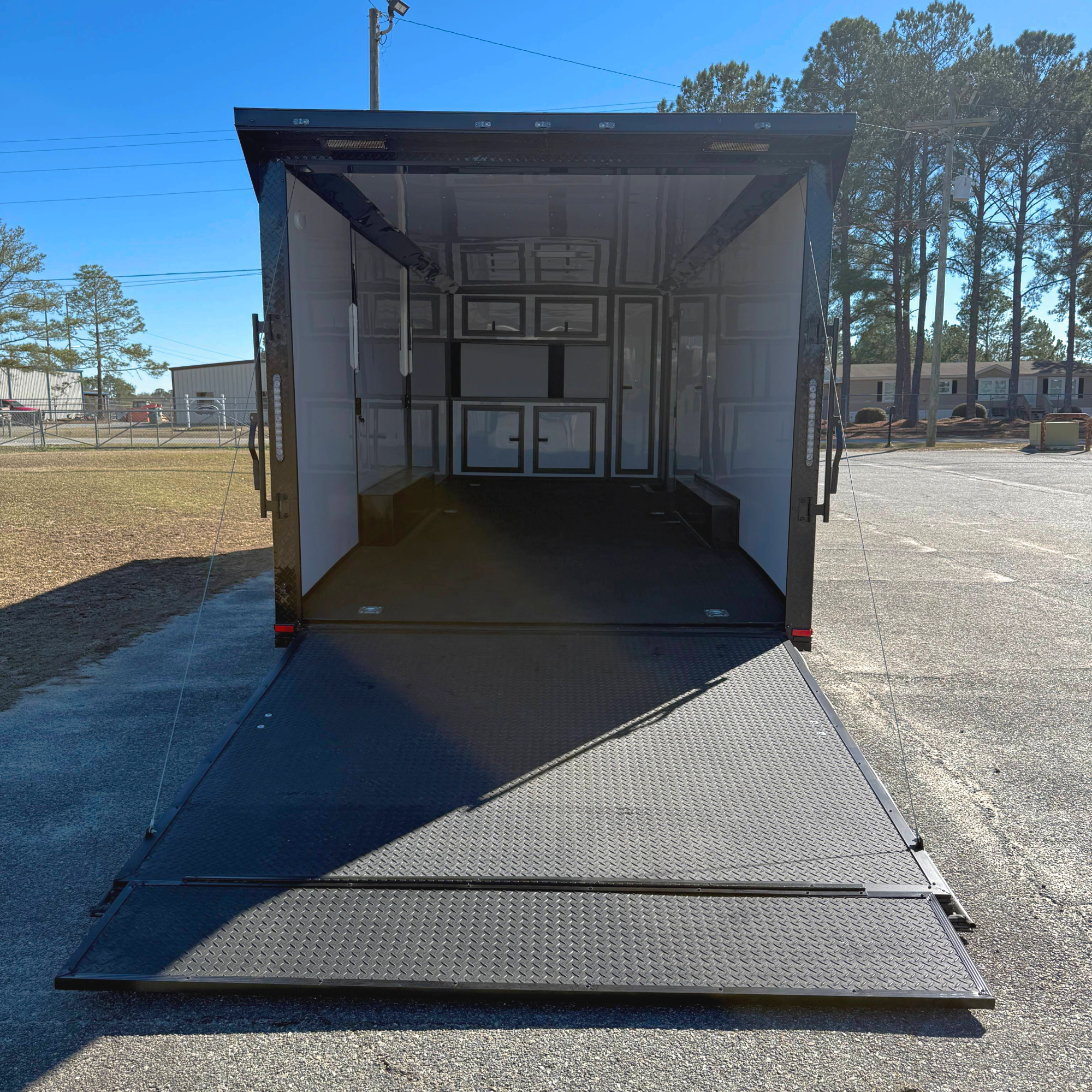 8.5X24TA3 White Car Hauler Trailer