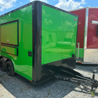 8.5X12TA Lime Green Concession Trailer