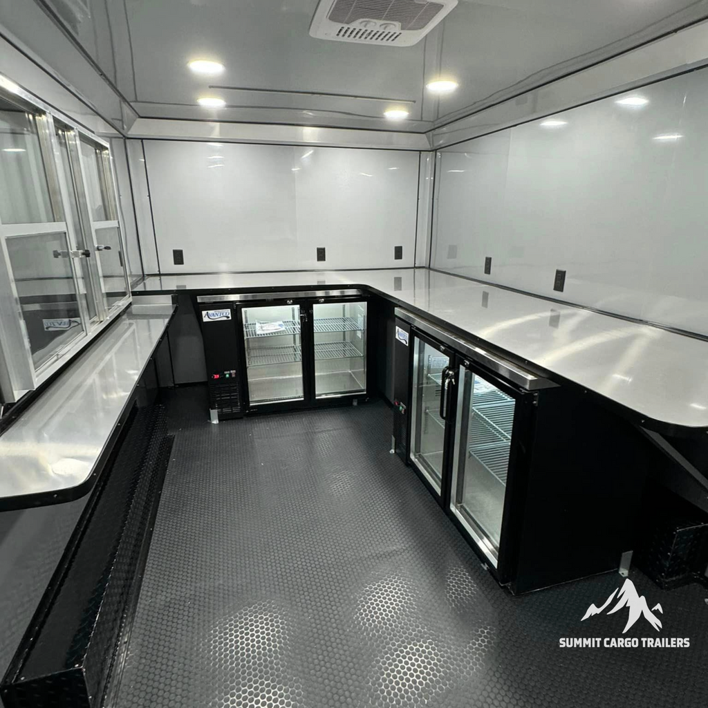 8.5X16TA Black Concession Trailer