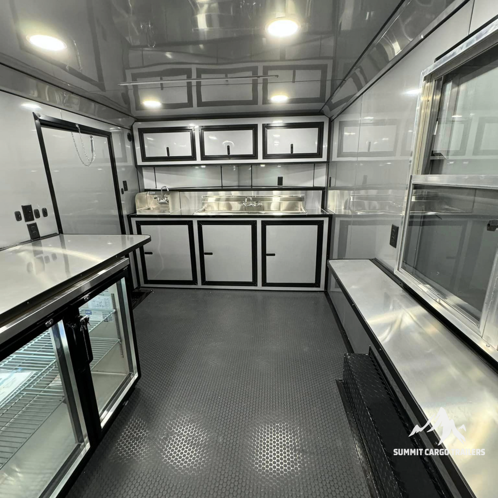 8.5X16TA Black Concession Trailer