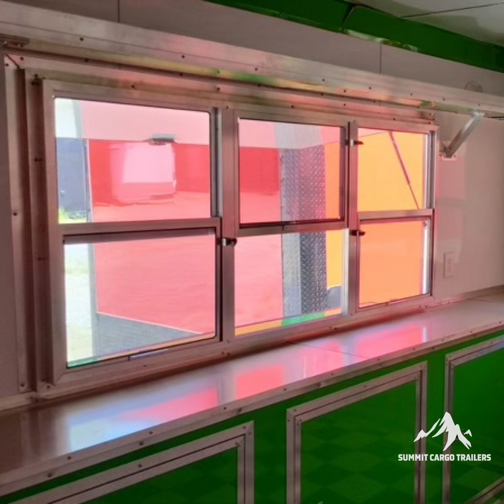 8.5X12TA Lime Green Concession Trailer