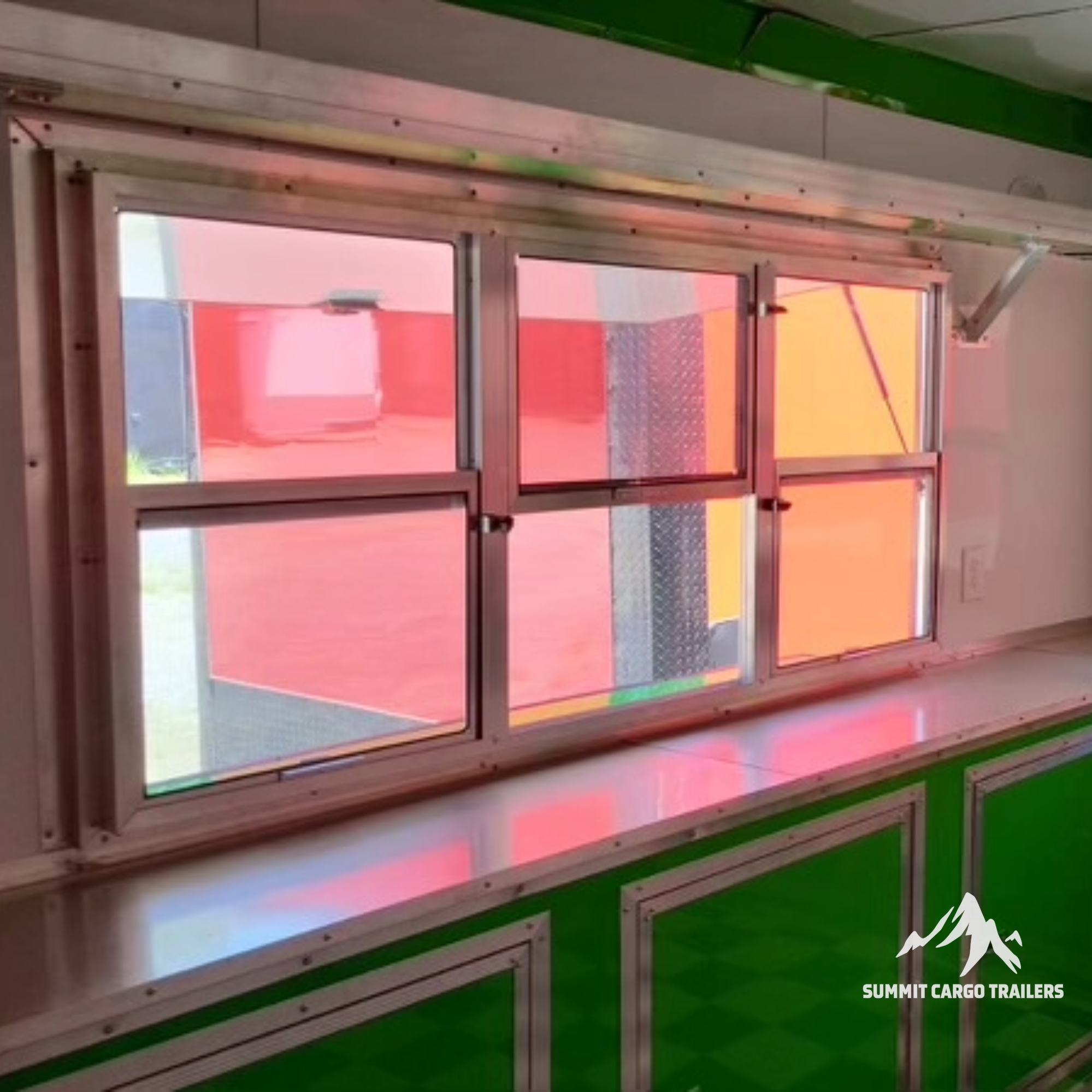 8.5X12TA Lime Green Concession Trailer