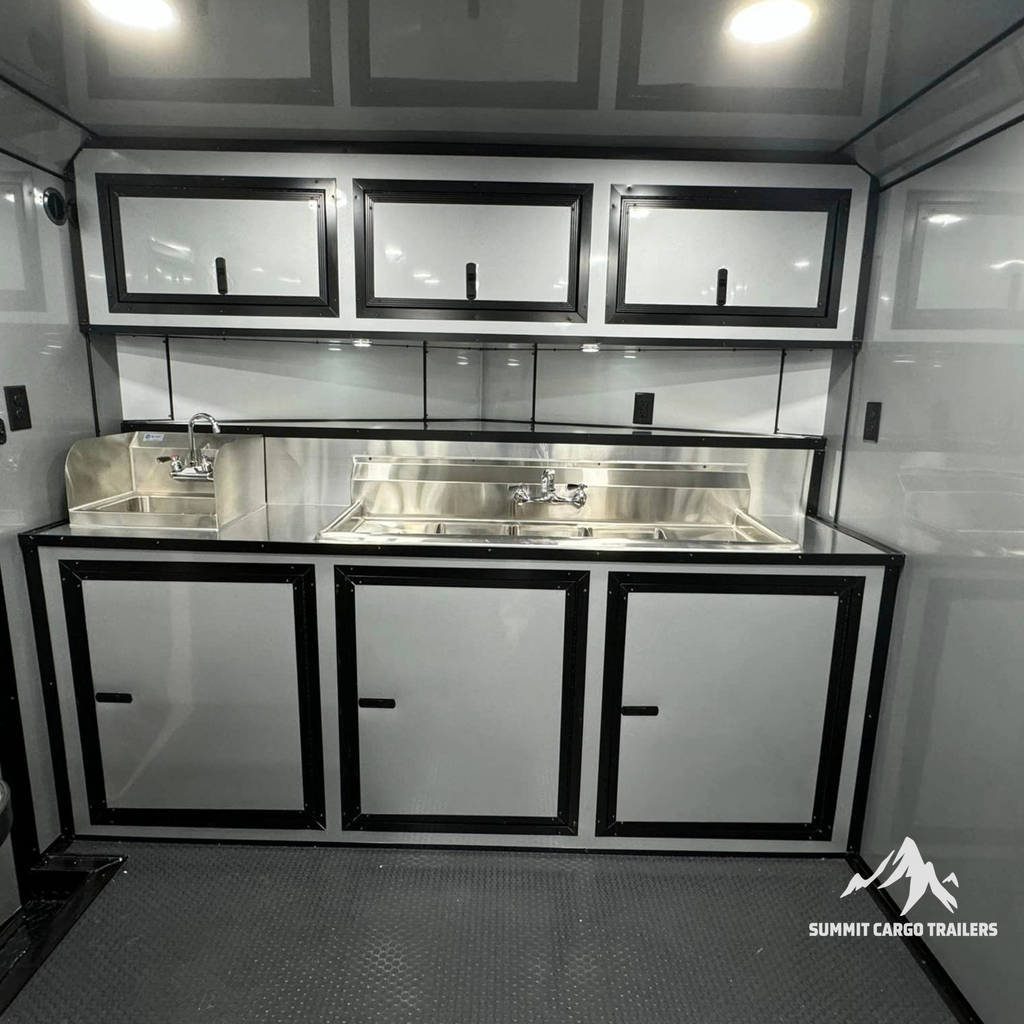 8.5X16TA Black Concession Trailer