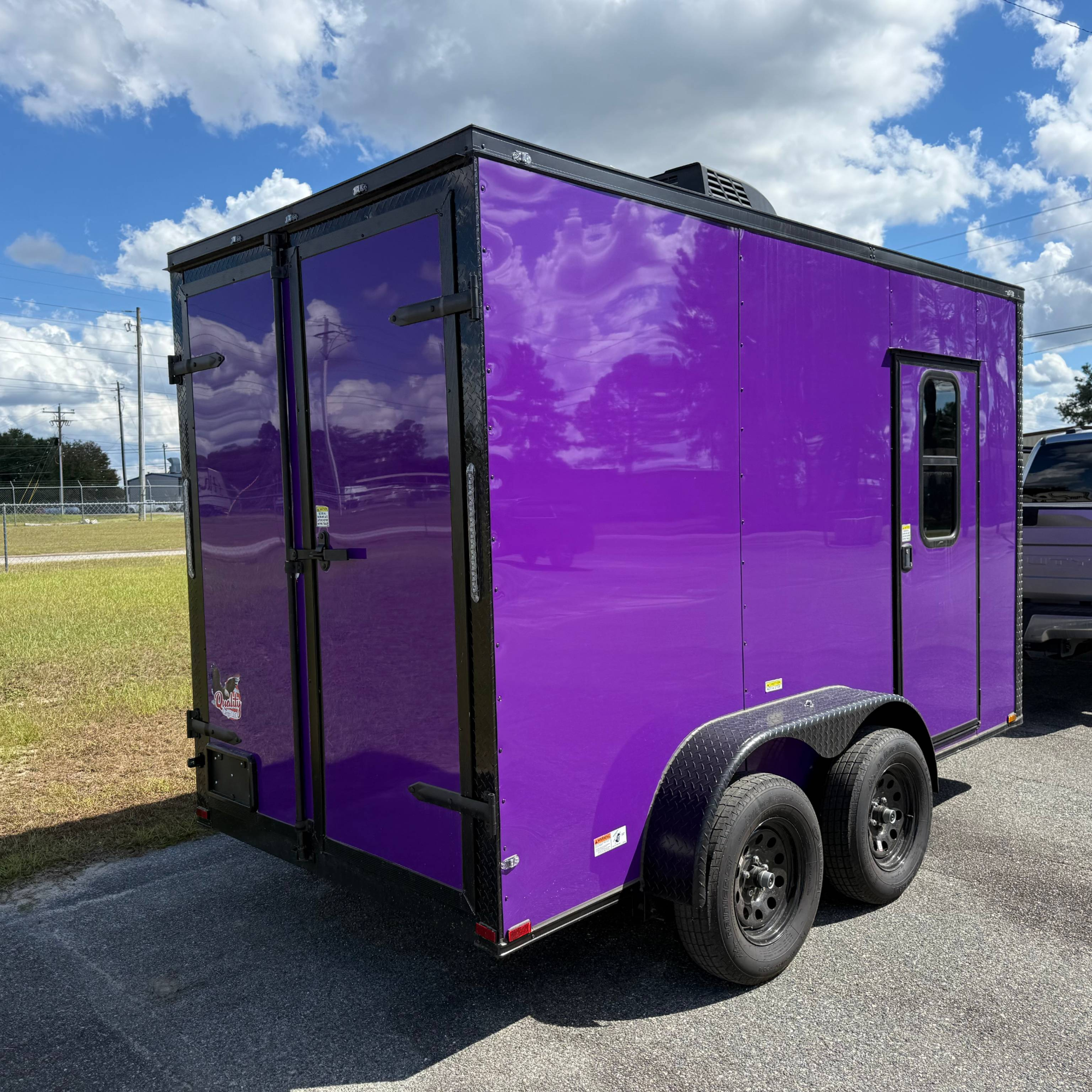 6X12TA Purple Pet Grooming Trailer