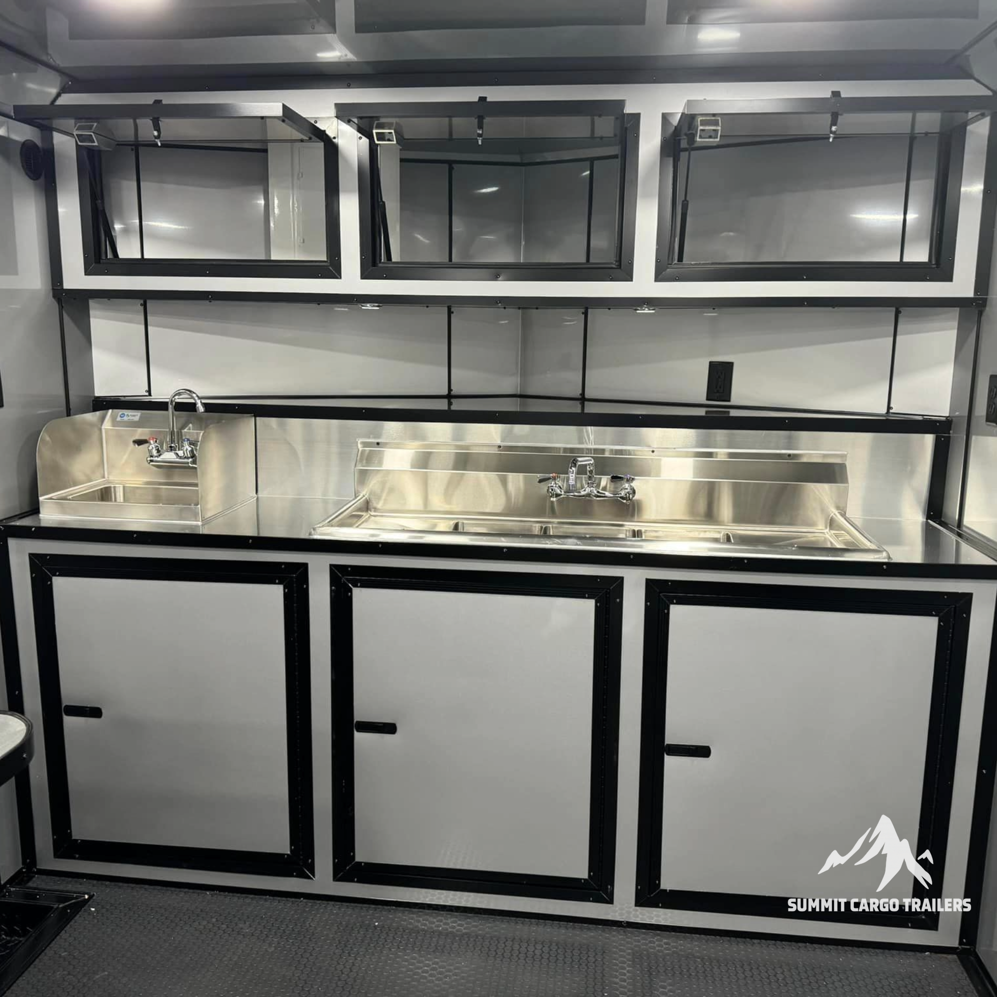 8.5X16TA Black Concession Trailer