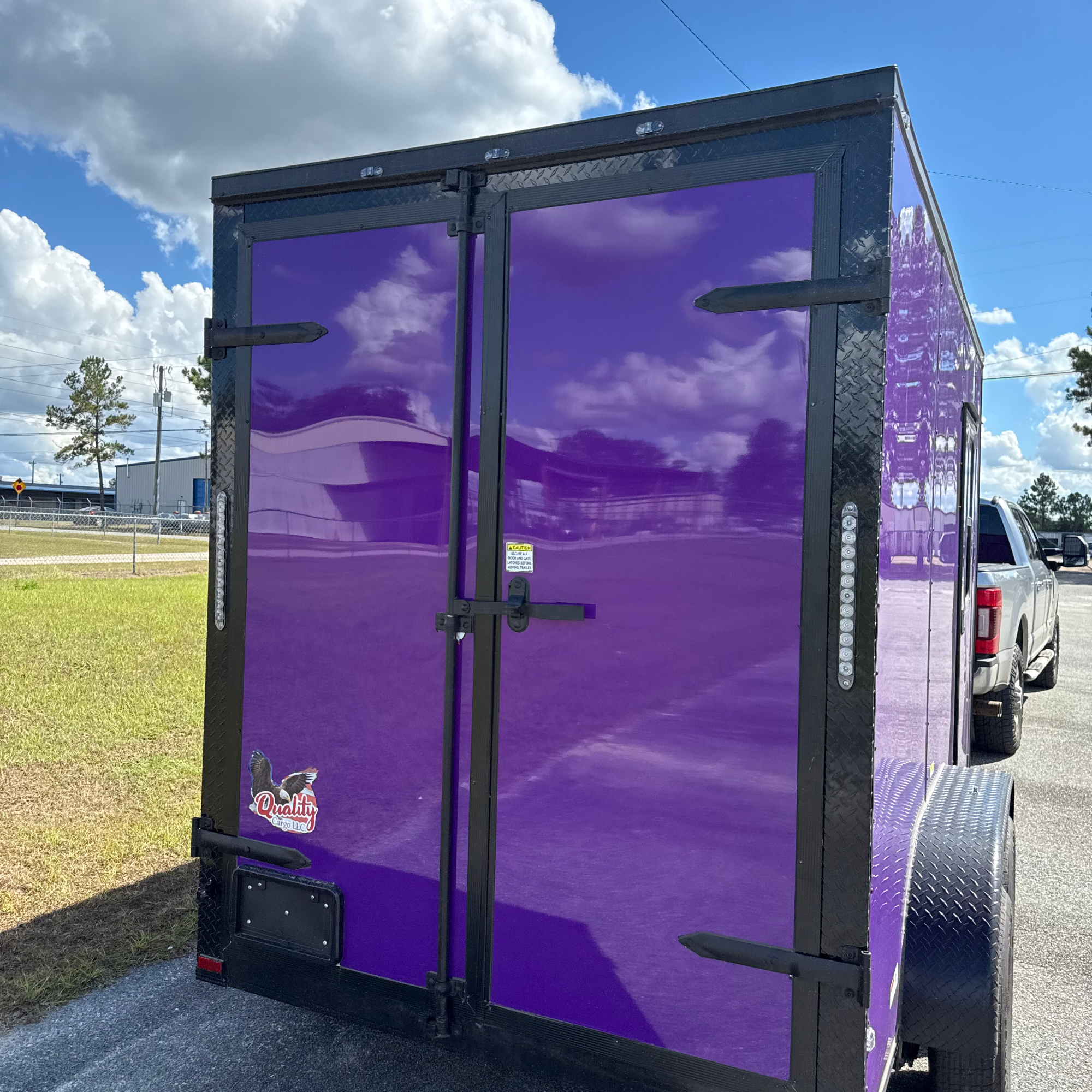 6X12TA Purple Pet Grooming Trailer