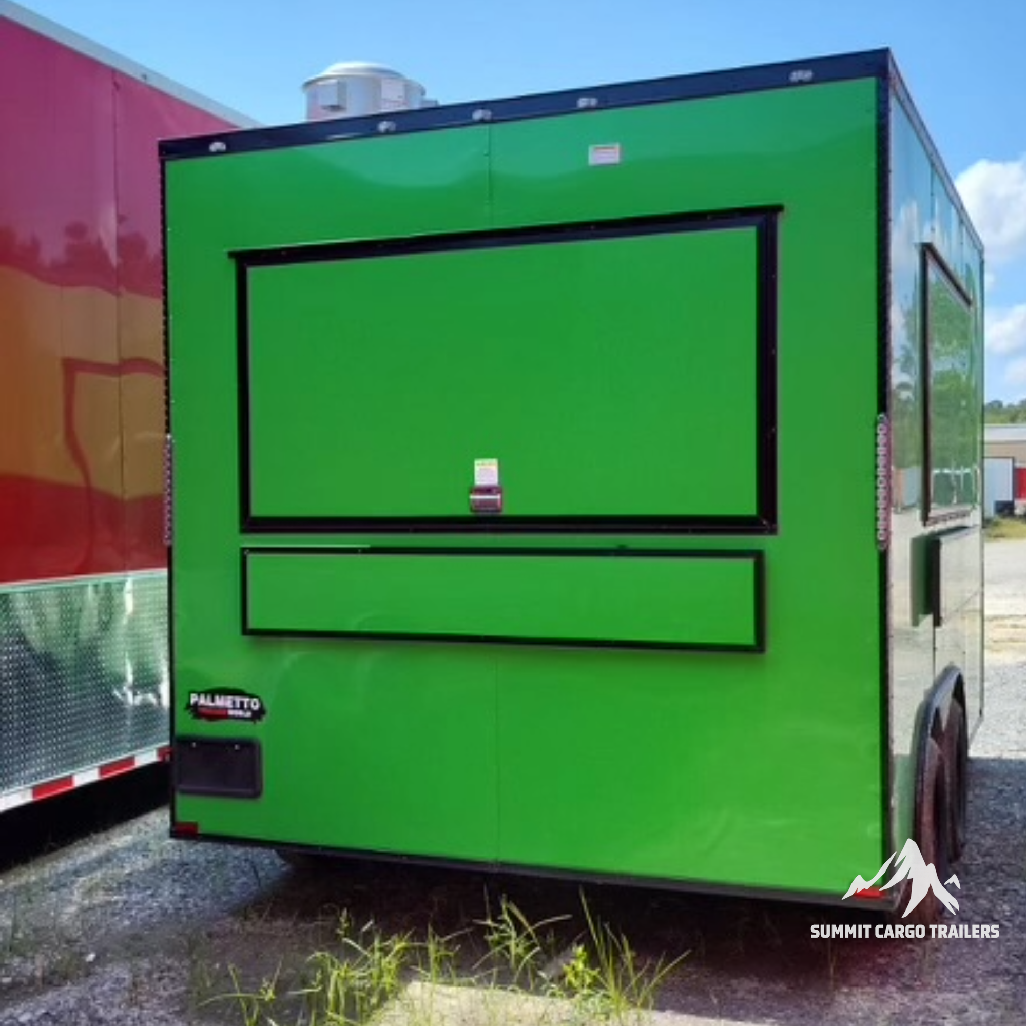 8.5X12TA Lime Green Concession Trailer