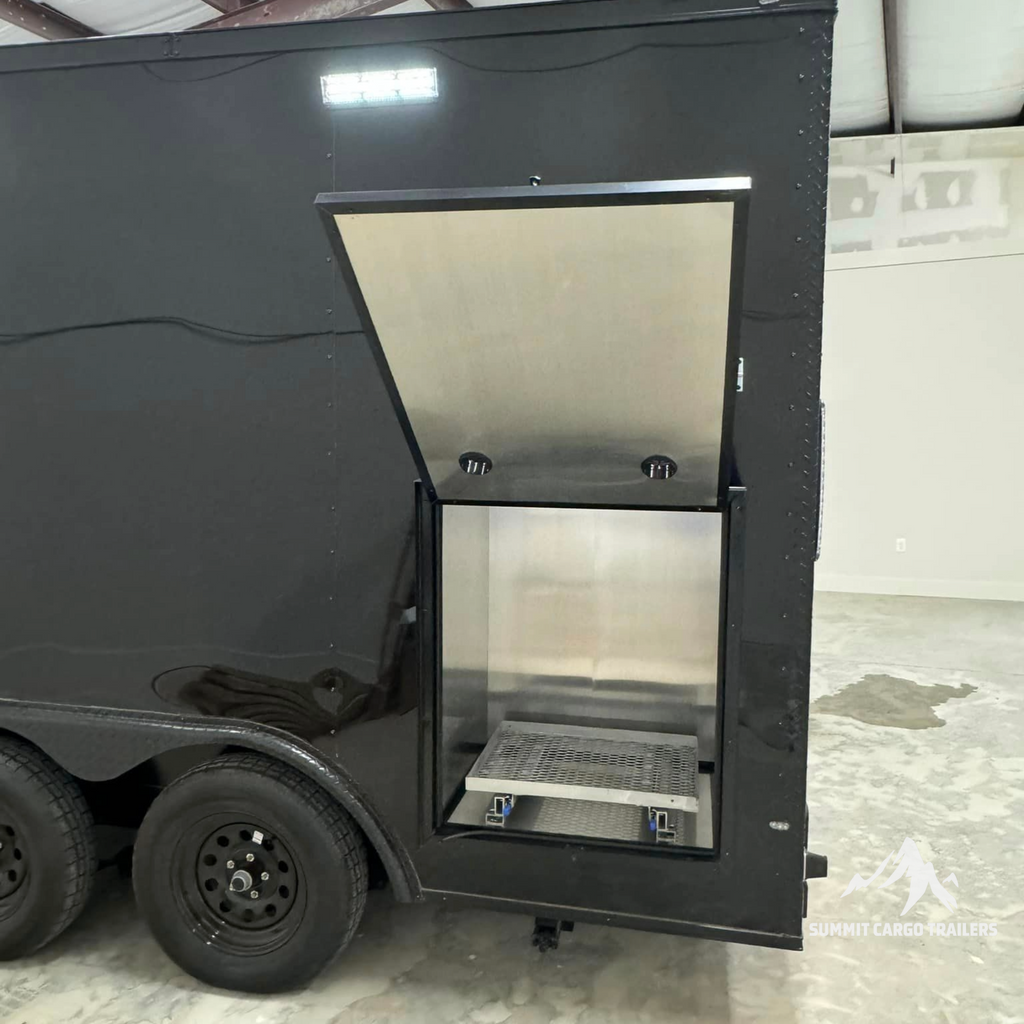 8.5X16TA Black Concession Trailer