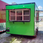 8.5X12TA Lime Green Concession Trailer