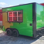 8.5X12TA Lime Green Concession Trailer