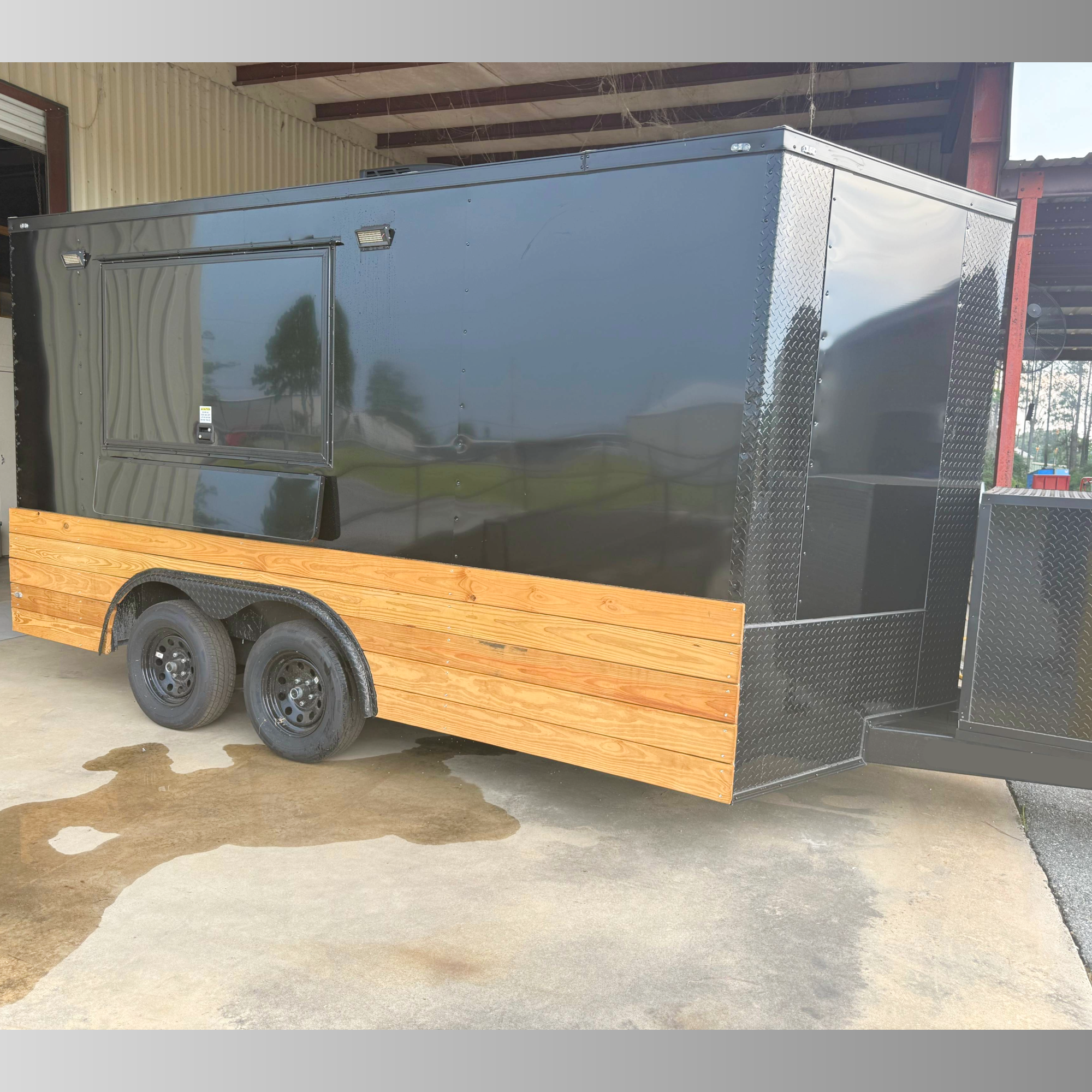 8.5X14TA Black Concession Trailer