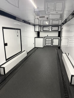 8.5X28TA White Flat Front Race Ready Trailer (Copy)
