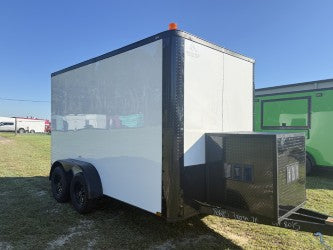 7x12TA White Splicing Trailer