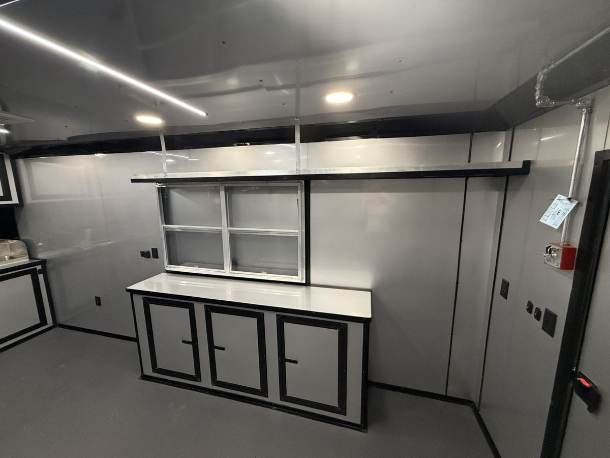 8.5x18TA White Concession Trailer
