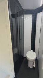 8.5x24TA  Black Race Ready Trailer | Full Bathroom