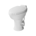 Lippert Flow Max RV Toilet  Elongated Ceramic Bowl White