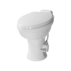 Lippert Flow Max RV Toilet  Elongated Ceramic Bowl White